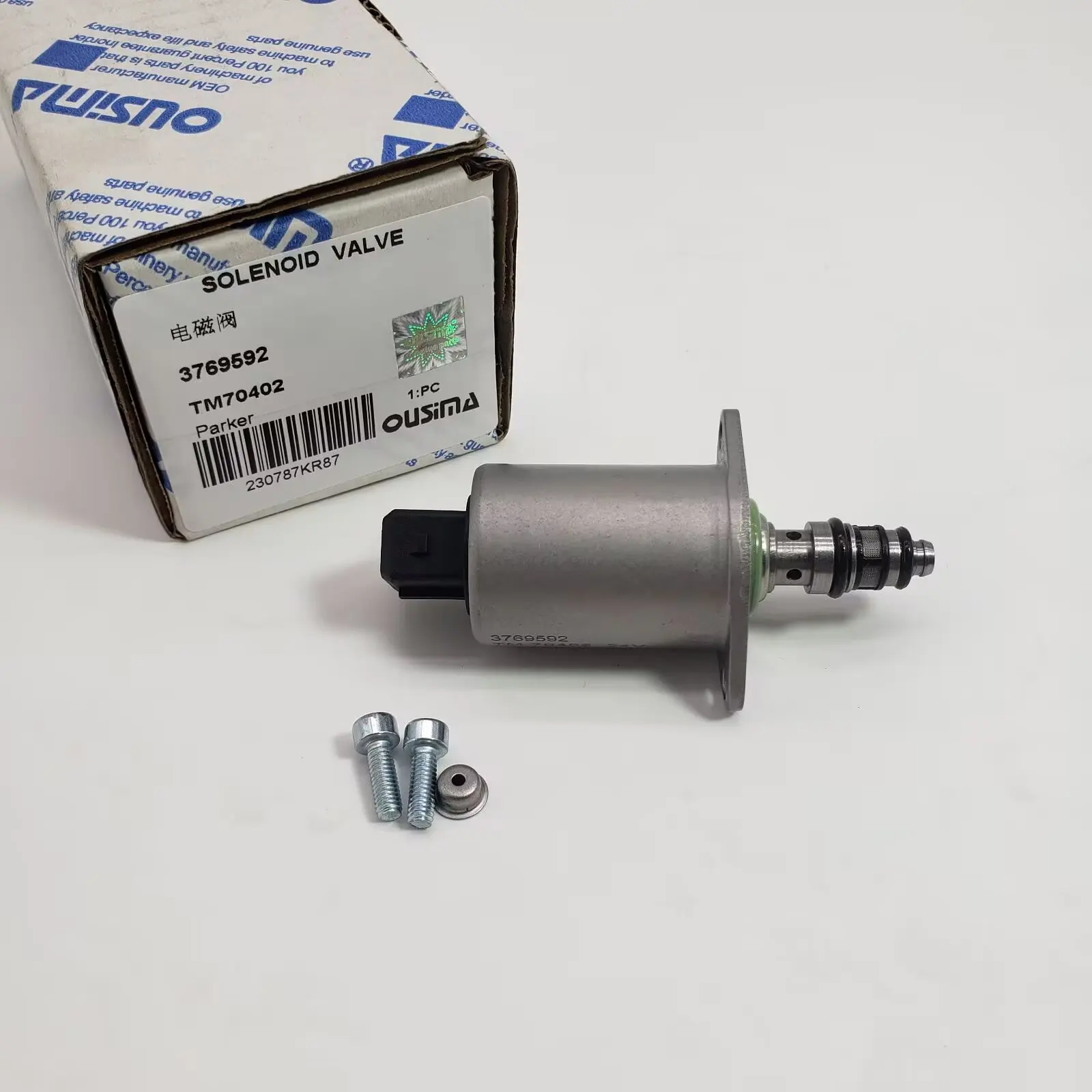อะไหล่เครื่องจักรก่อสร้าง 3769592 TM70402 โซลินอยด์วาล์ว สำหรับ