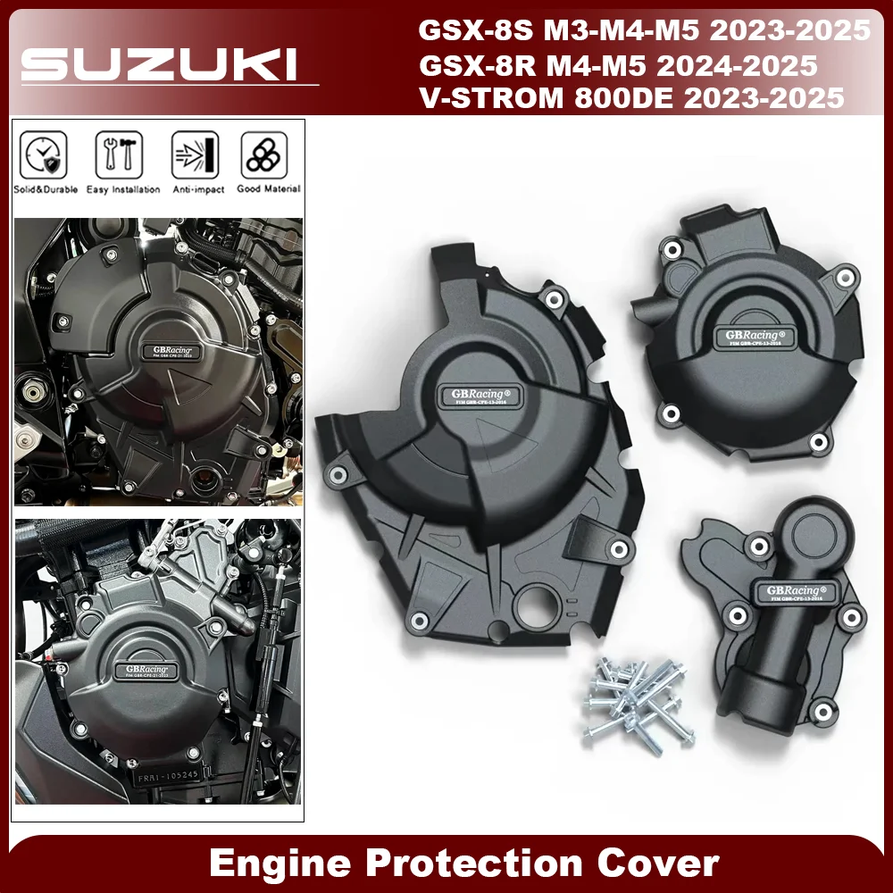 

For SUZUKI GSX-8S GSX-8R M3 M4 M5 V-STROM 800DE 2023- 2025 GB Racing Engine Cover Motorcycle Alternator Clutch Protection Parts