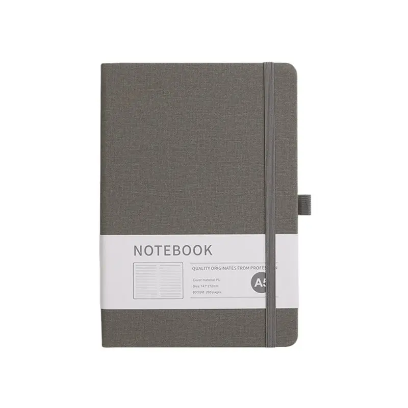 High-Quality Portable A5 Notebook With Fabric Texture And Strap, Perfect For Carrying In Your Pocket.-AEF7