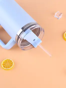 6 ks náhradních brček s čisticím kartáčkem, dlouhá brčka, brčka na pití pro Stanley 20/30/40oz příslušenství 8 nejlepší prodej Brčko Stanley Tumbler - №5