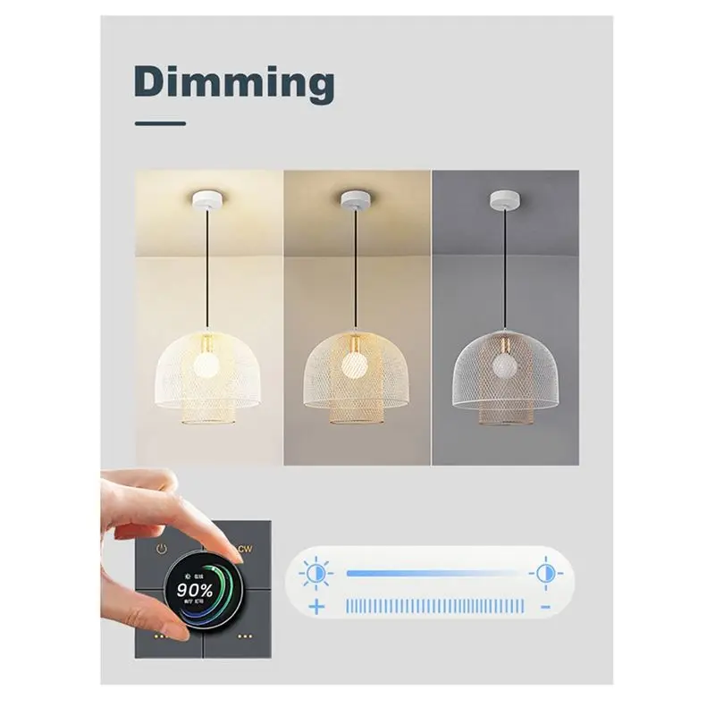 DT51 Tuya Zigbee Knob Smart Dimming Switch Panel, 4 Gang Relay Smart Home Light Switch, App Voice Control, 1.8 Inch Screen, AC