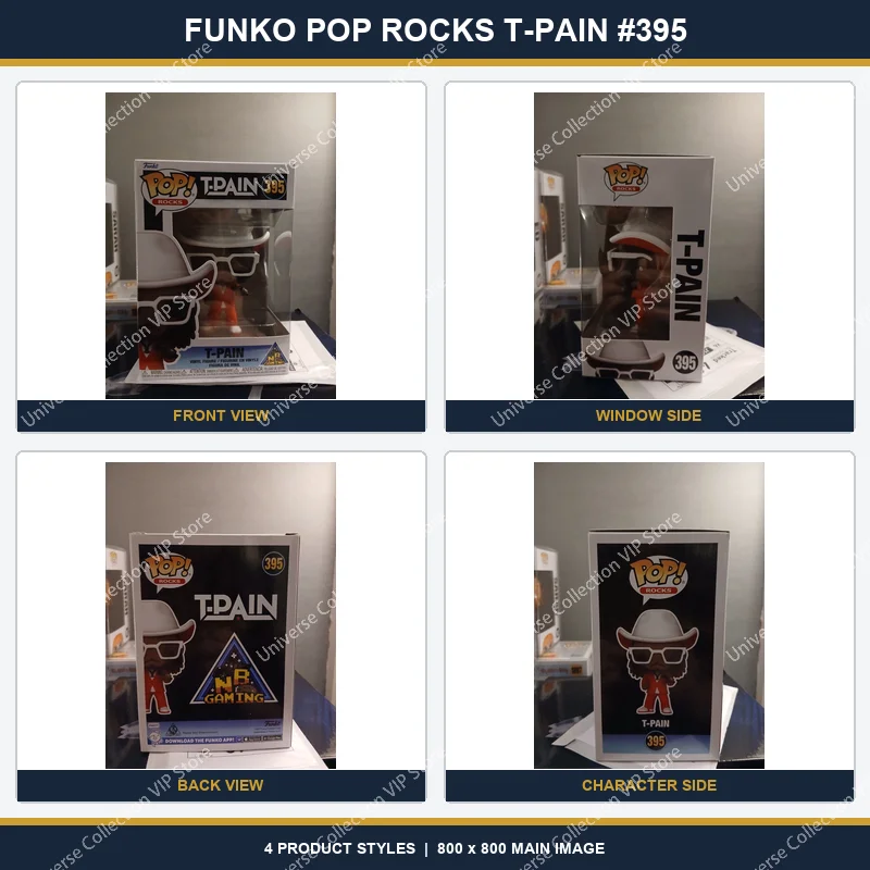 Funko POP Music T-Pain Farouk Rapper Sammelfiguren für Musiksammlungen, Desktop-Display, Popkultur-Geschenk