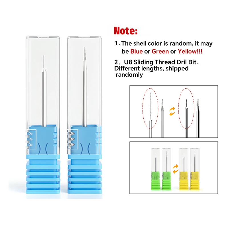 Lanrui Alloy Sliding Thread Drill Bit 2Pcs Set for Stripped Screw Removal Easy Reverse Out Damaged Screws Tools U8