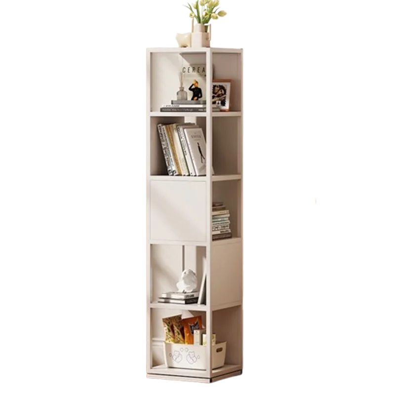Para rodas de arte rotativa estante parede porta móvel mini rotativa estante estética nook mueble organizador moderno decoração casa