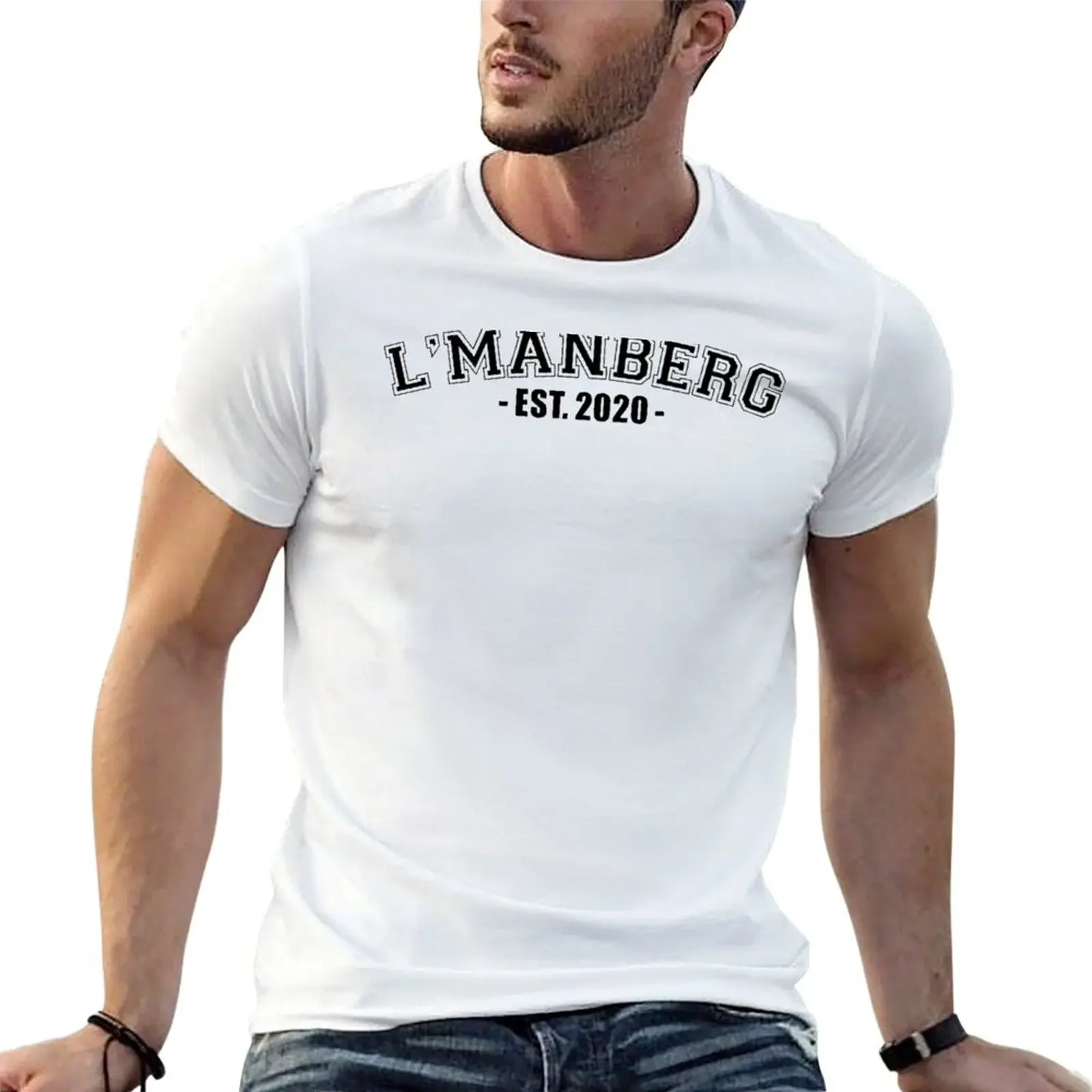 

L'manberg College Style Logo T-Shirt boys whites plus sizes graphic shirts graphic tee shirt mens champion t shirts