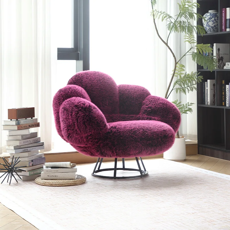 

Designer leisure chair Fabric bear claw chair Beauty salon recliner hotel model room single sofa