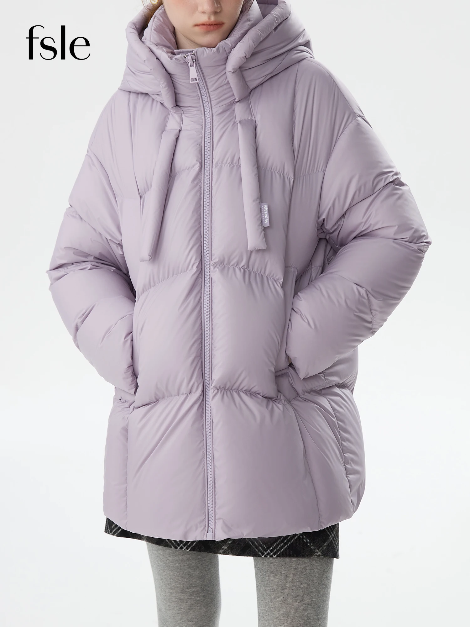 Fsle 190.7g quantidade de enchimento casaco para mulher 2025 inverno grosso quente meados de comprimento curto casaco de duas cores