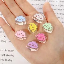 20mm Cloud Shaped Transparent Oil Drop Acrylic Beads Loose Spacer Beads for DIY Jewelry Making Needlework Accessories Bracelets