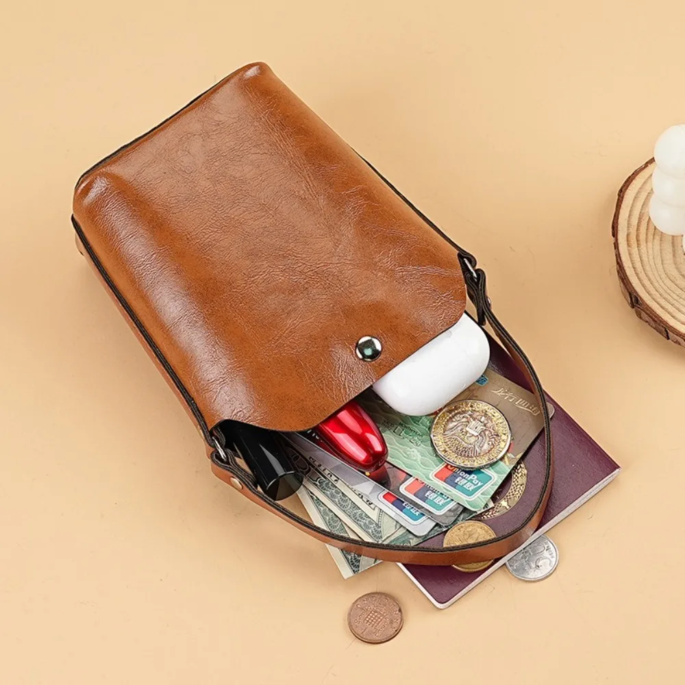 

New Vintage Bucket Bag Retro Casual Coin Purse Soft PU Leather Handbag Girls