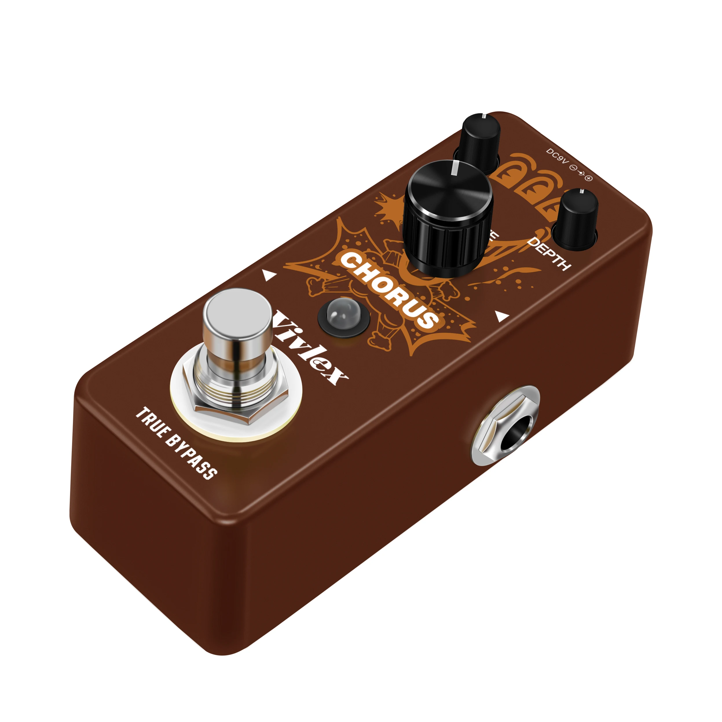 Vivlex Analog Chorus Guitar Effect Pedal Mini Single Pedal Classic Warm Chorus Tone Rate Depth Control for Electric Guitar view 5