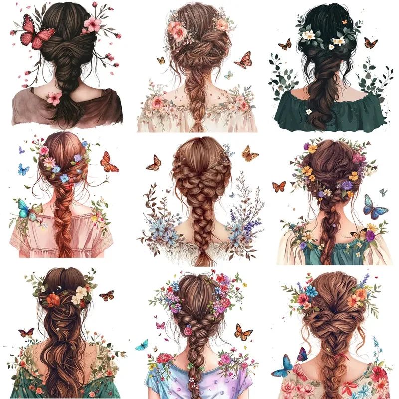 20Pcs/Pack Girl's Back Sticker DIY Craft Scrapbooking Album Junk Journal Decorative Stickers
