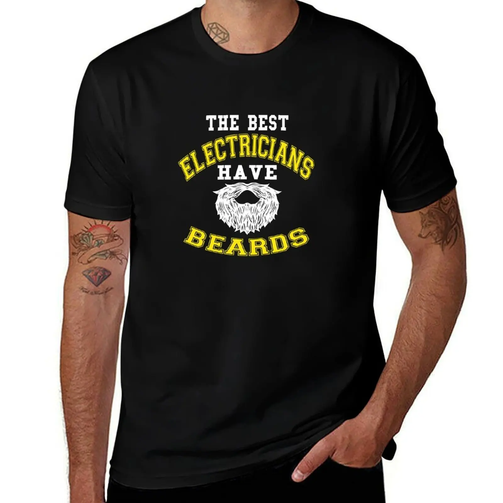 

Футболка The Best Electricians Have Beards, мужская однотонная футболка для мужчин, хлопковая футболка