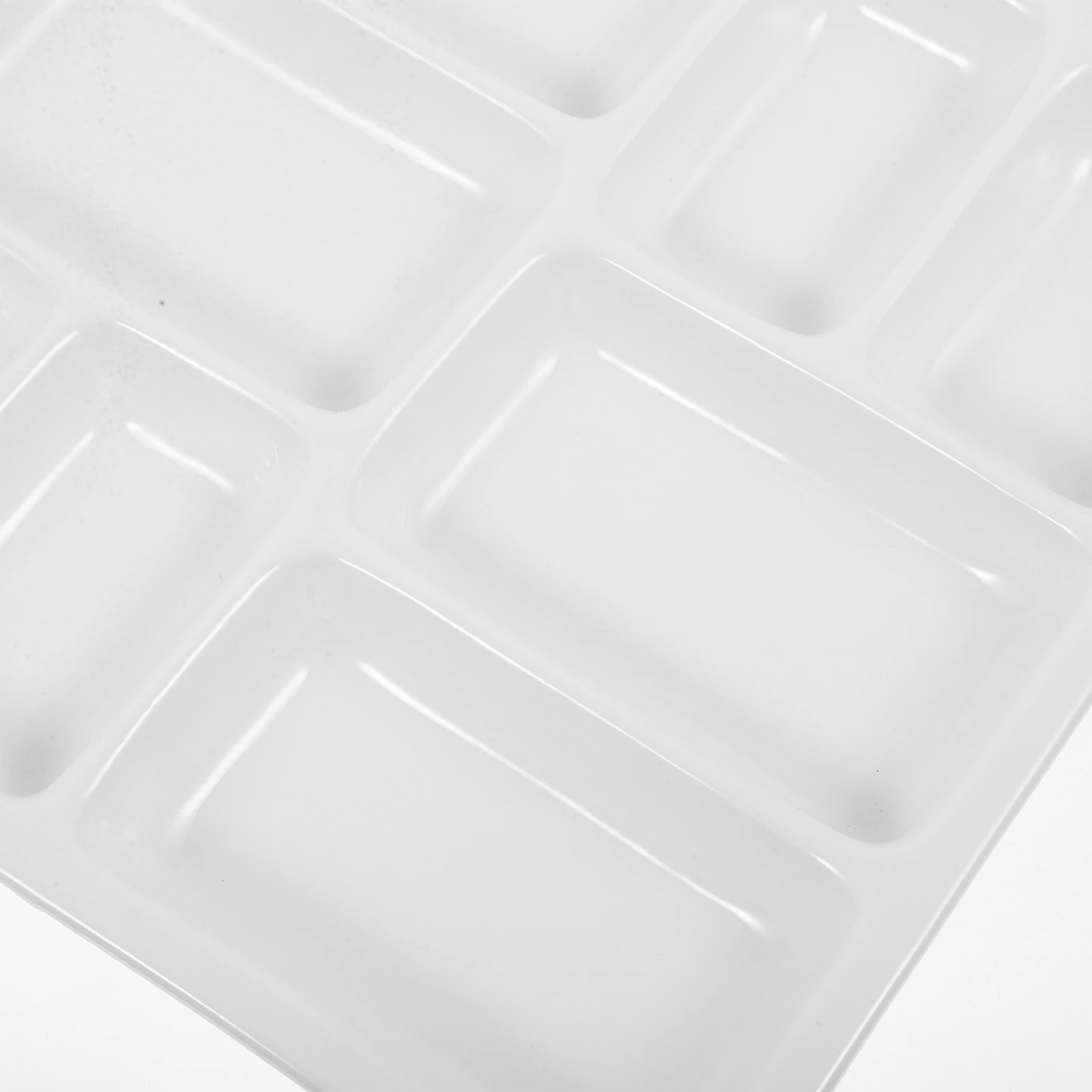 

Reusable Ceramic Palette Watercolor Paint Mixing Tray with Square Pans Artist Pigment Blending Plate for Art Craft