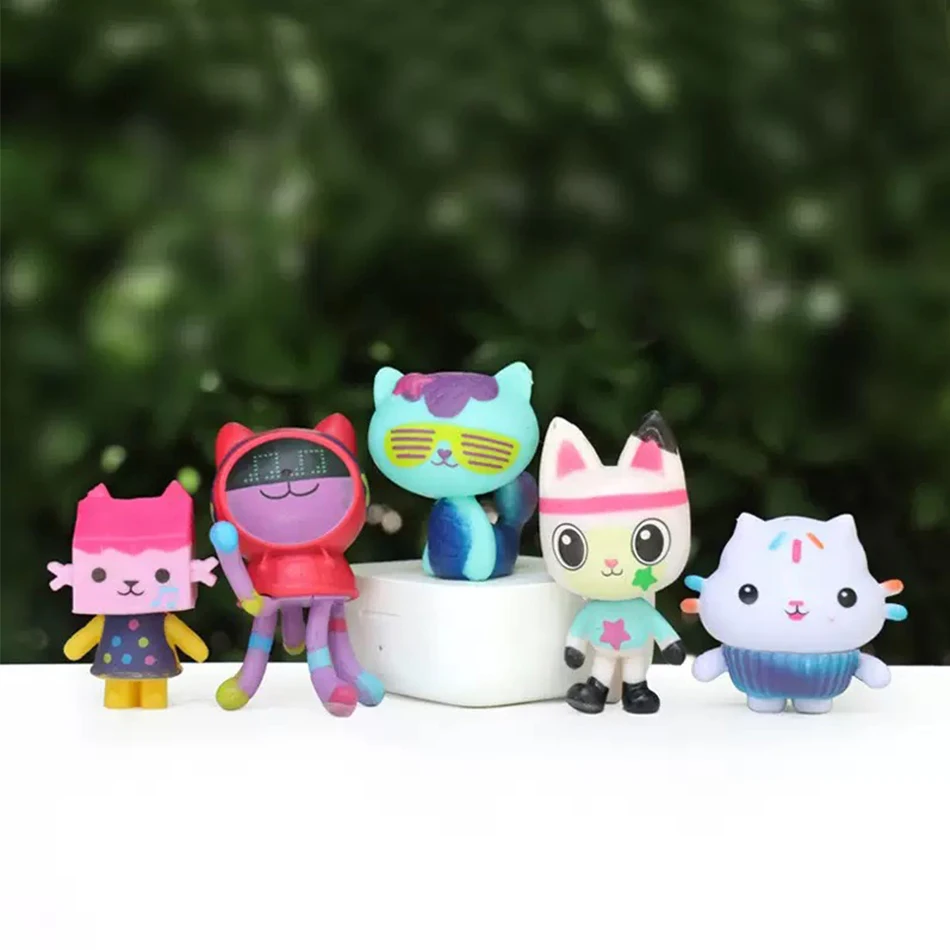 13pcs 개비 인형 집 수제 모델 장식 피규어 만화 애니메이션 인형 장난감 장식품 베이비 샤워 소년 소녀 생일 선물