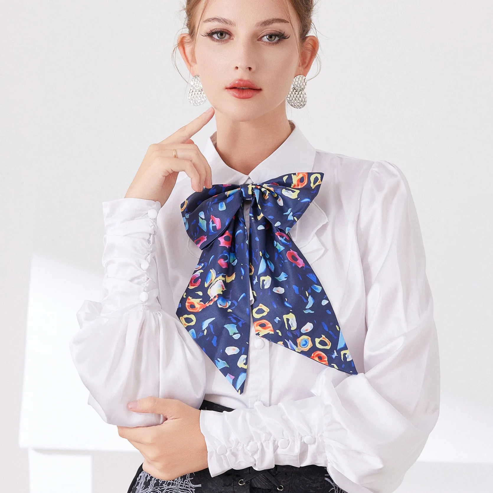 Dark Vintage Renaissance Neck Ruff Collar Cravat Jabot Detachable Lace Choker Necklace for Women Men Gothic Cosplay