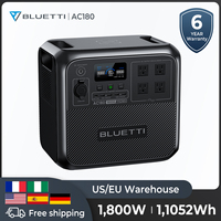 Bluetti AC180 EU Plug 1800W 1152Wh Solar Generator Portable Power Station 36Ah LiFePO4 Battery Powerstation APP Camping Fishing