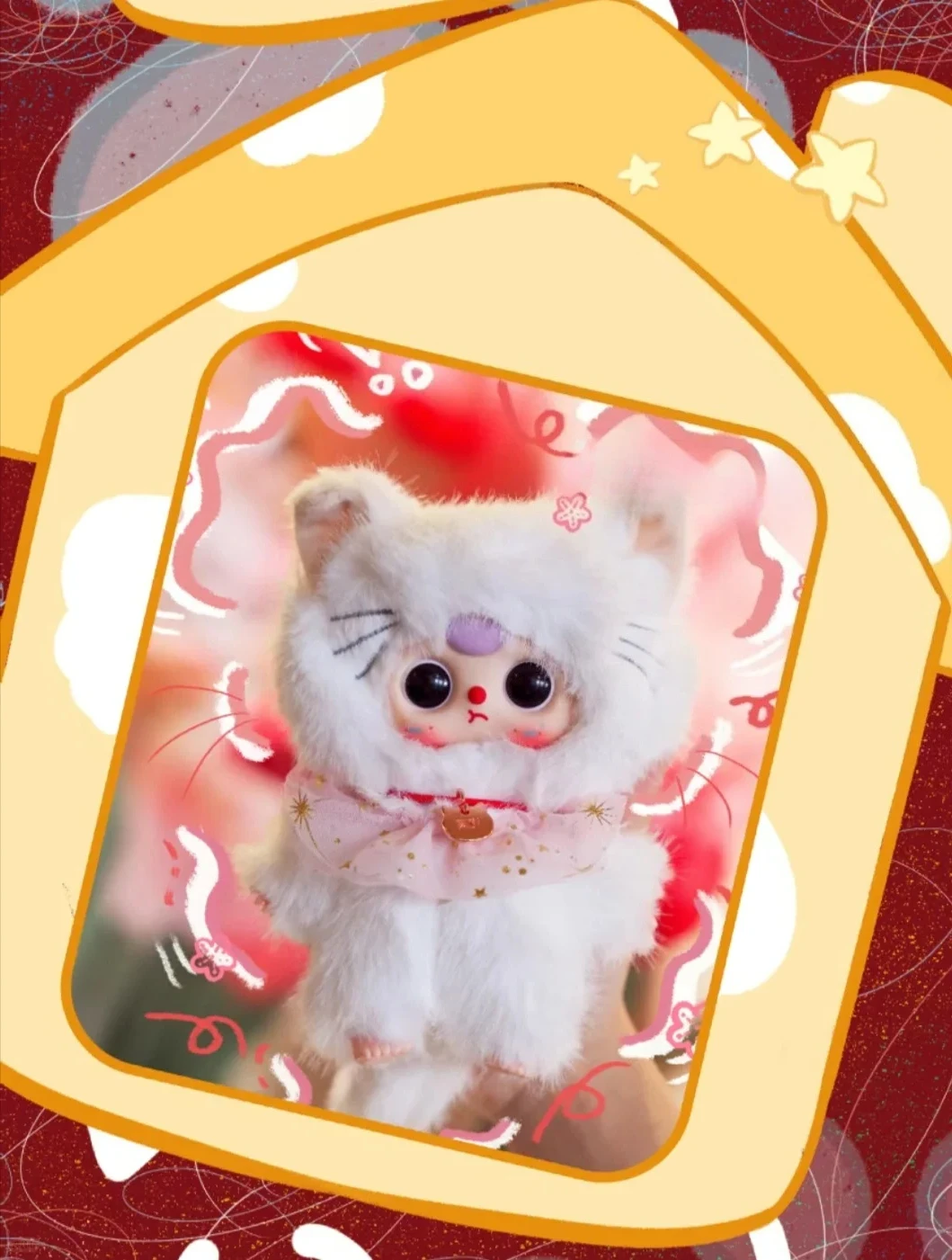 

--=.Cat Plush Blind Box Periphery Cute Doll Ornaments Girls Gift Tide Play Whose Cat Is This Figure