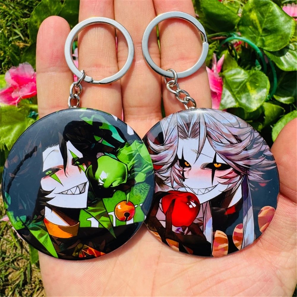 58MM Anime The Freak Circus Pierrot Harlequin Cosplay Costumes SPTE Tin Plated Pin Badge Key Accessories Pendant Prop Xmas Gilf