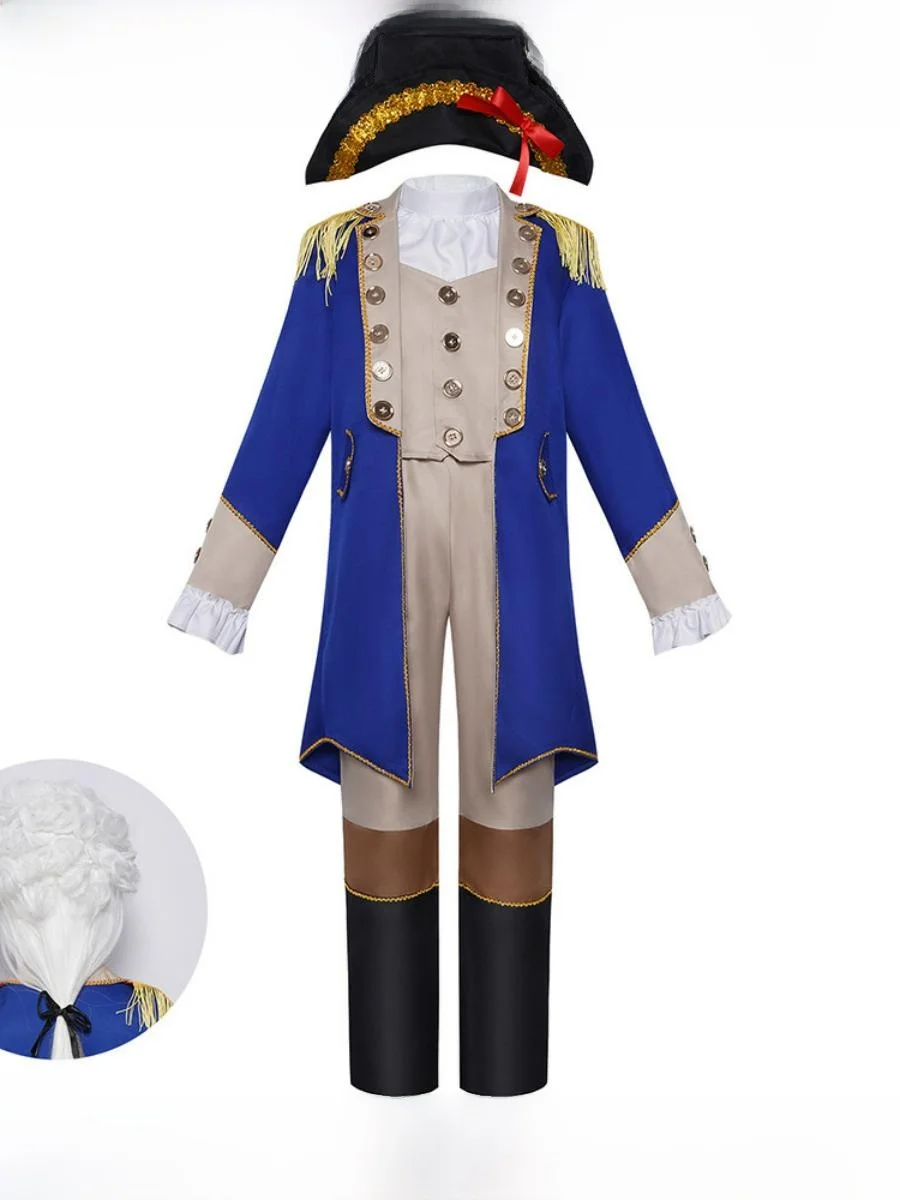 

Средневековый костюм эпохи Возрождения, Хэллоуин, президент, ролевые игры, детская официальная одежда, одежда для выступлений на сцене, этническая мода