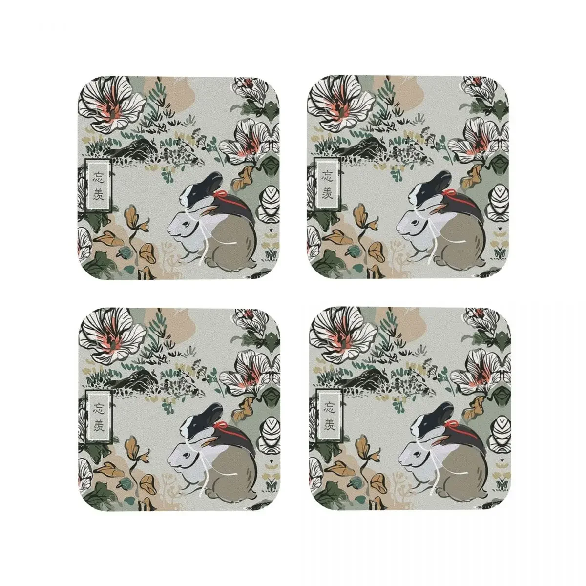 Wangxian Coasters Kitchen Placemats Non-slip Insulation Cup Coffee Mats For Decor Home Tableware Pads Set of 4