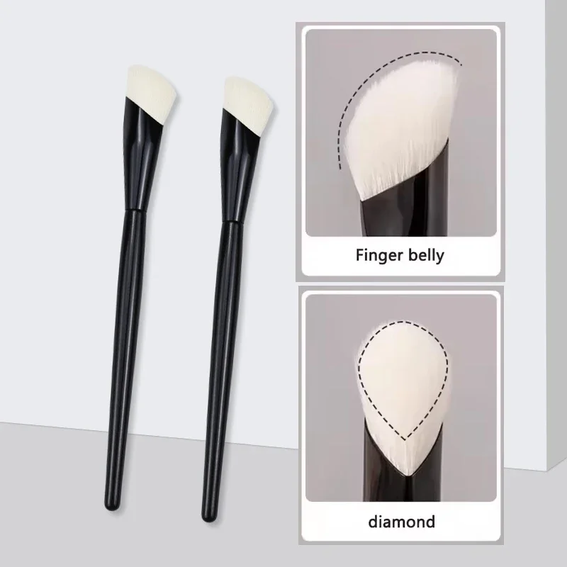 Finger Pulp คอนซีลเลอร์แปรงผมแพะเพชรรูป Thumb คอนซีลเลอร์แปรงแต่งหน้า Black Eye Circle Tear Ditch อุปกรณ์แต่งหน้า