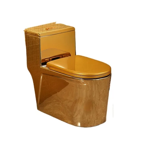 New golden toilet siphon super swirl large diameter water-saving silent toilet local gold toilet small bathroom