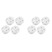 GROCE-8 Pcs Tuya Zigbee Smart Socket 16A Home Powers Monitor Powers Outlet Smart Life Voice Control Alexa Timing DIY UK Plug