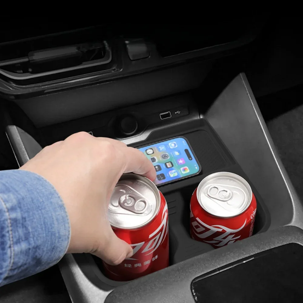 

for MG3 MG 3 2023-2025 Water Cup Holder Storage Tray Organizer With Non-slip Mat Central Console Protective Pad Car Accessories