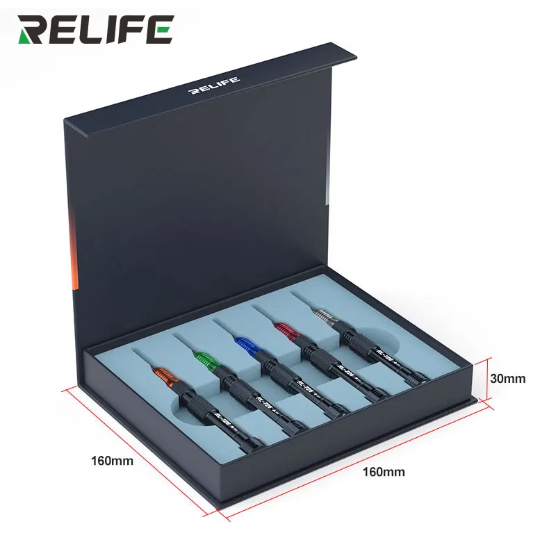 RELIFE RL-726A Precision Screwdriver Set Cellphone Electronic Disassembly Repair 3D Torque S2 Steel Bolt Driver Opening Tool