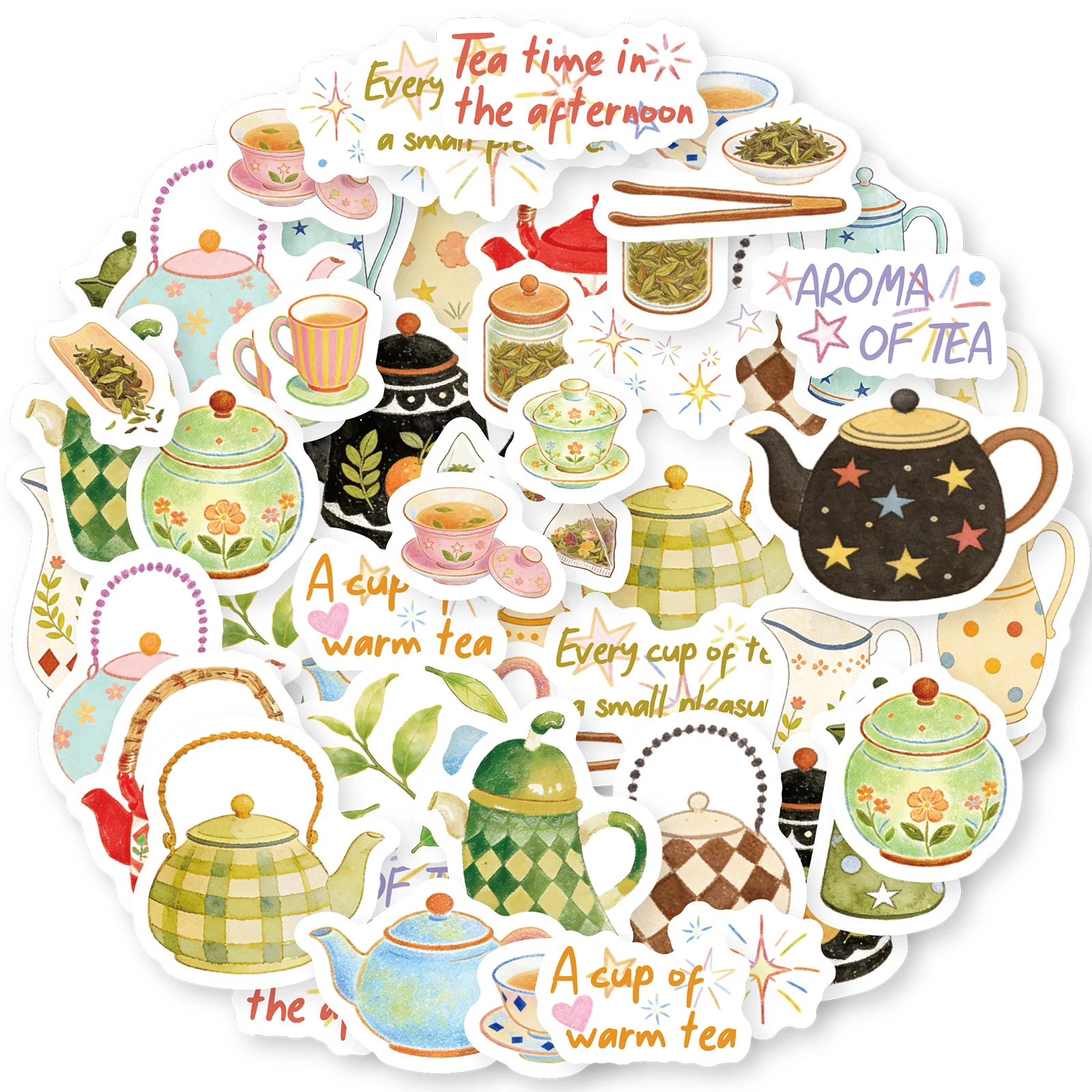 

Etori Life Tea Pot and Tea Set Washi Tape 50Mm×2M Fresh Watercolor Afternoon Tea Tea Set Journal Decoration Tape Suitable for Laptops, Suitcases, Water Bottles, Diaries, Pencil Cases, Bicycles, Scrapbooking Supplies, Office Decoration Accessories, DIY Cra