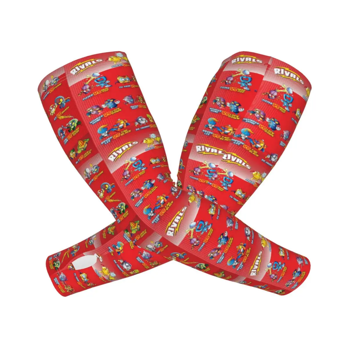 Super zings superthings dos desenhos animados ao ar livre mangas de braço sol proteção uv capa verão gelo seda ciclismo tatuagem mangas