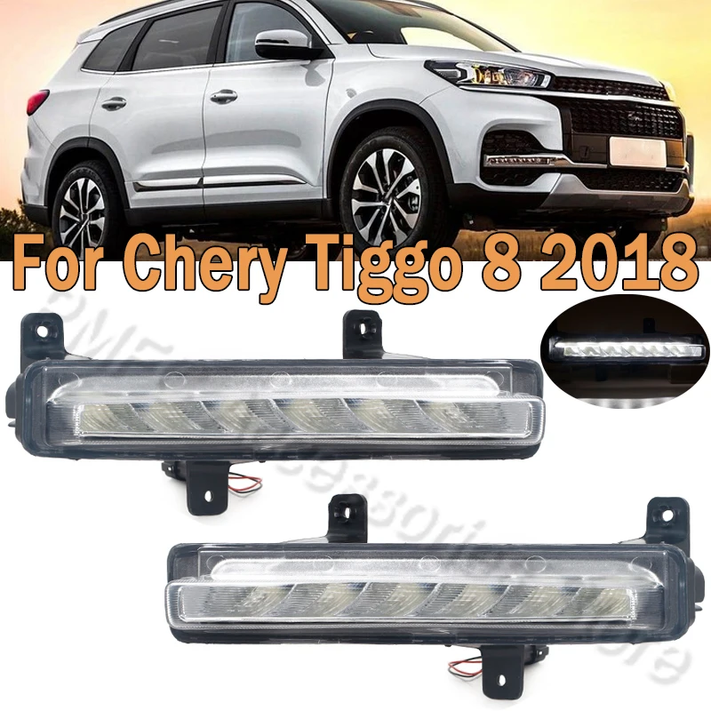 

Car Daytime Running Light DRL Front Bumer LED Fog Lamp Front Signal Lamp Assembly For Chery Tiggo 8 2018 605000026AA