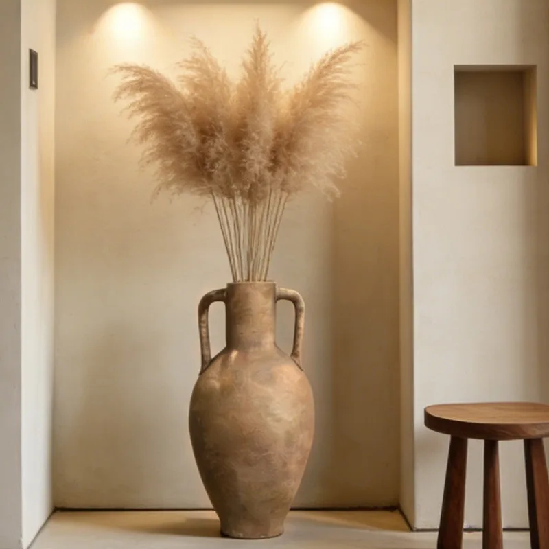 Vases de style japonais, créativité Wabi Sabi, vases en pierre et en argile, harmonie tranquille, décoration de la maison, bouteille de fleurs YS40CC