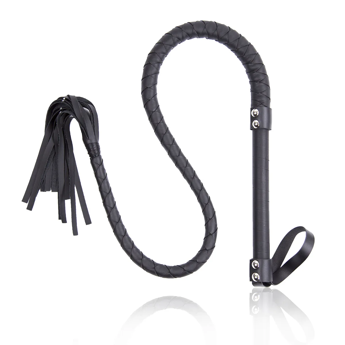 Black Bdsm PU Leather Whip Bdsm Spanking Flogger Tassel Horse Whip Bondage Restraints Sex Toys for Women Couples Adult Games