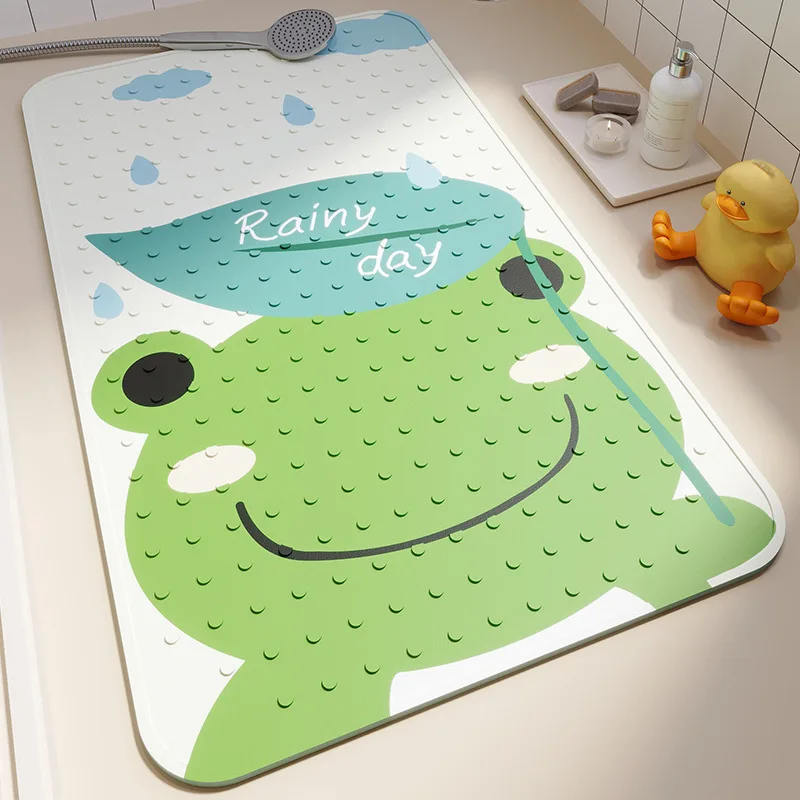 Rectangular Bathroom Non-slip Foot Pad Household Shower Room Anti-fall Suction Cup Mat Children Washroom Decorative Floor Mats