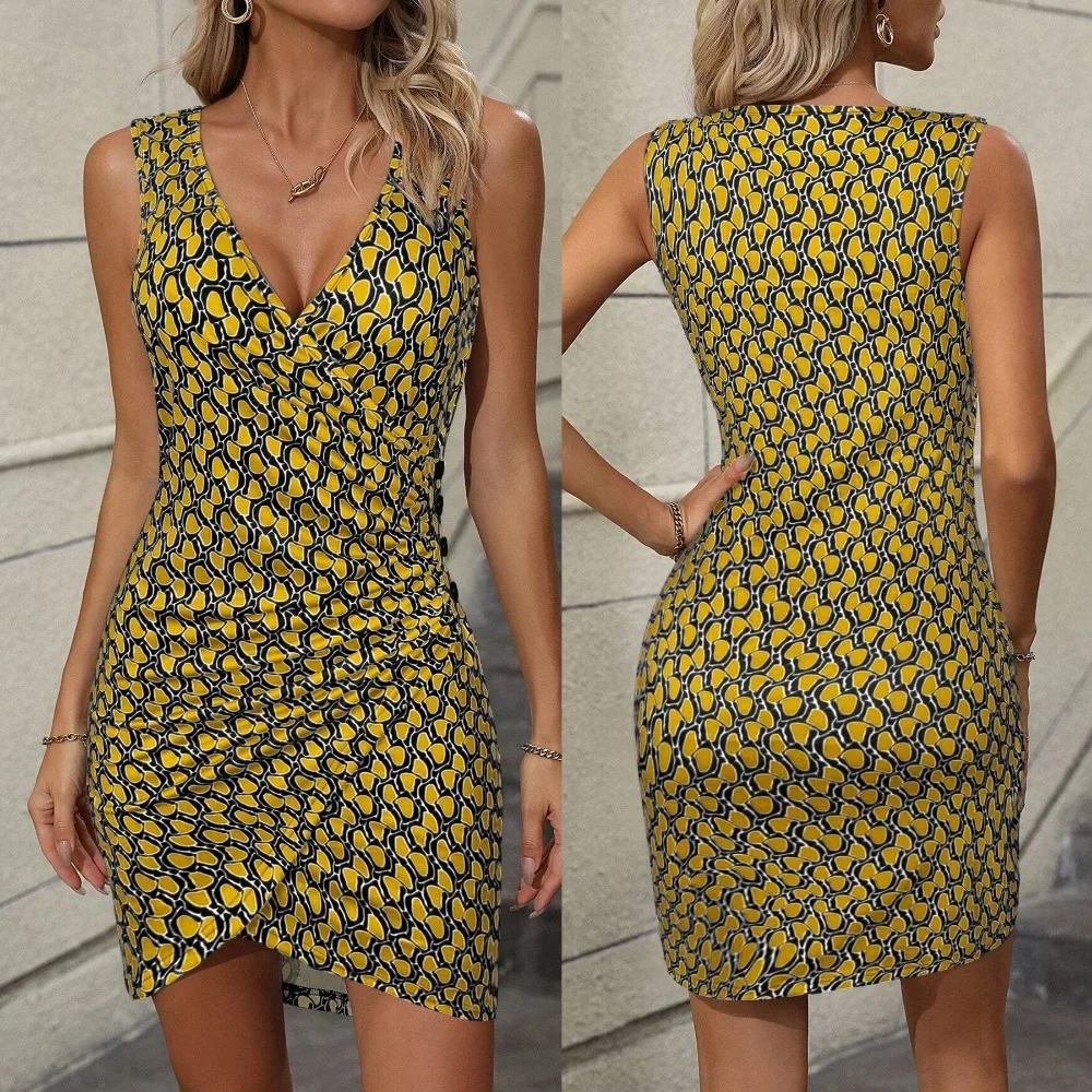 

Dresses for Women Summer Fashion Ladies Hotsweet Sleeveless Slim Fit Short Mini Dress DM1035