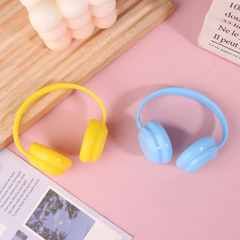 Boneca de algodão fone de ouvido bonito para 10cm boneca de algodão mini boneca de pelúcia fone de ouvido decoração moda diy boneca acessórios presente