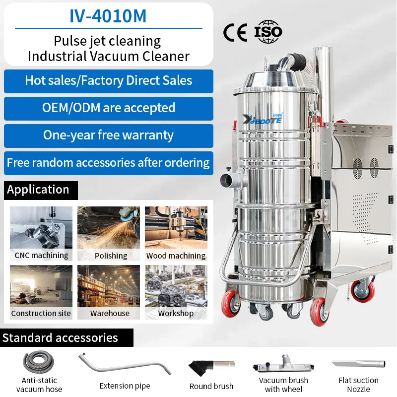 Electric Automatic Pulse-jet Dust Removal Cyclone Separator HEPA Industrial Vacuum Cleaner Telescopic Arm Welding Fume
