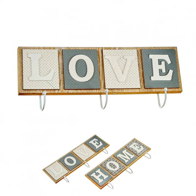 Home and Love 4037606 3 knobs set wall coat racks of 2