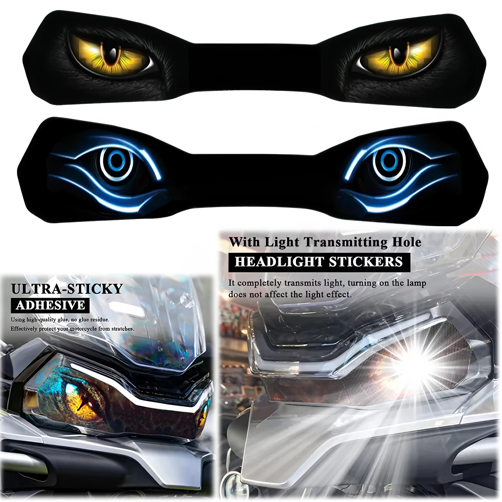

For CFMOTO 800MT 800 MT 2021-2023 Motorcycle Headlight Protector Sticker (Anti-Scratch, HD Light Transmitting, Rally Design)