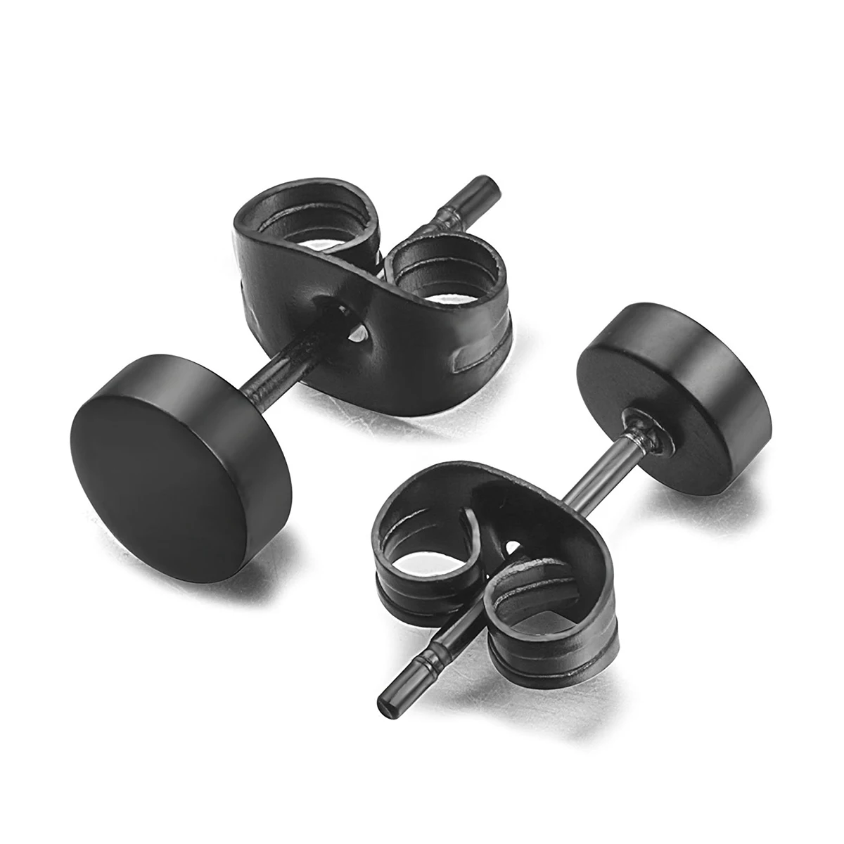 

Titanium Steel Earring Studs 3mm-8mm Black Unisex Piercing Jewelry Durable Anti Rust Surgical Stainless Steel Ear
