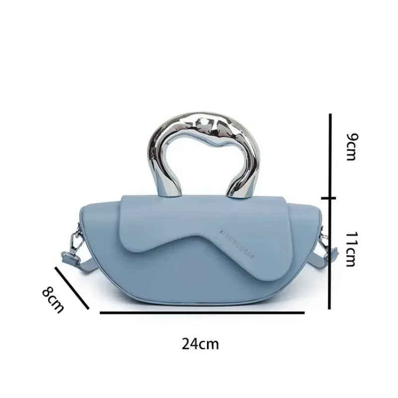 Bags for Women 2024 New Designer Luxury Buckle Party Top-Handle Bags Women PU Fashion High Quality Trend Shoulder Bag