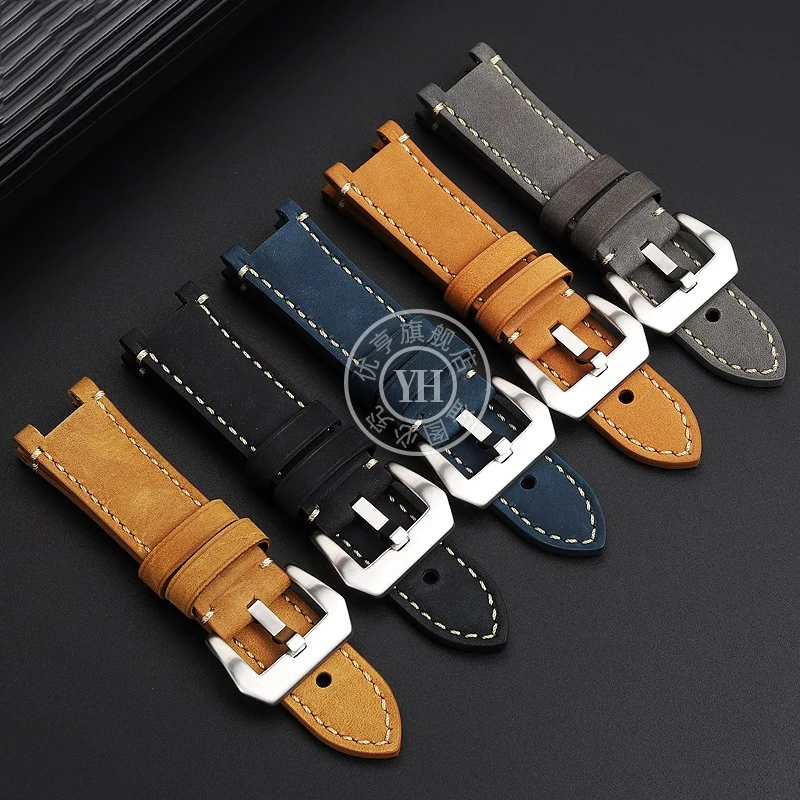 تعديل حزام ساعة اليد ل كاسيو G-SHOCK جديد الطين رجل GW-9500 GW9501 حزام ريترو حزام من الجلد استبدال الكاكي براون حزام (استيك) ساعة أدوات