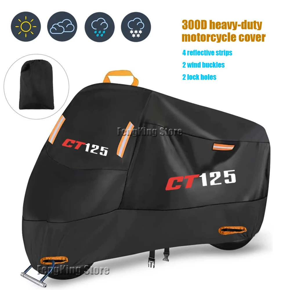 

Motorcycle Cover Waterproof Outdoor Scooter UV Protector Dust Rain Cover For HONDA CT125 CT 125