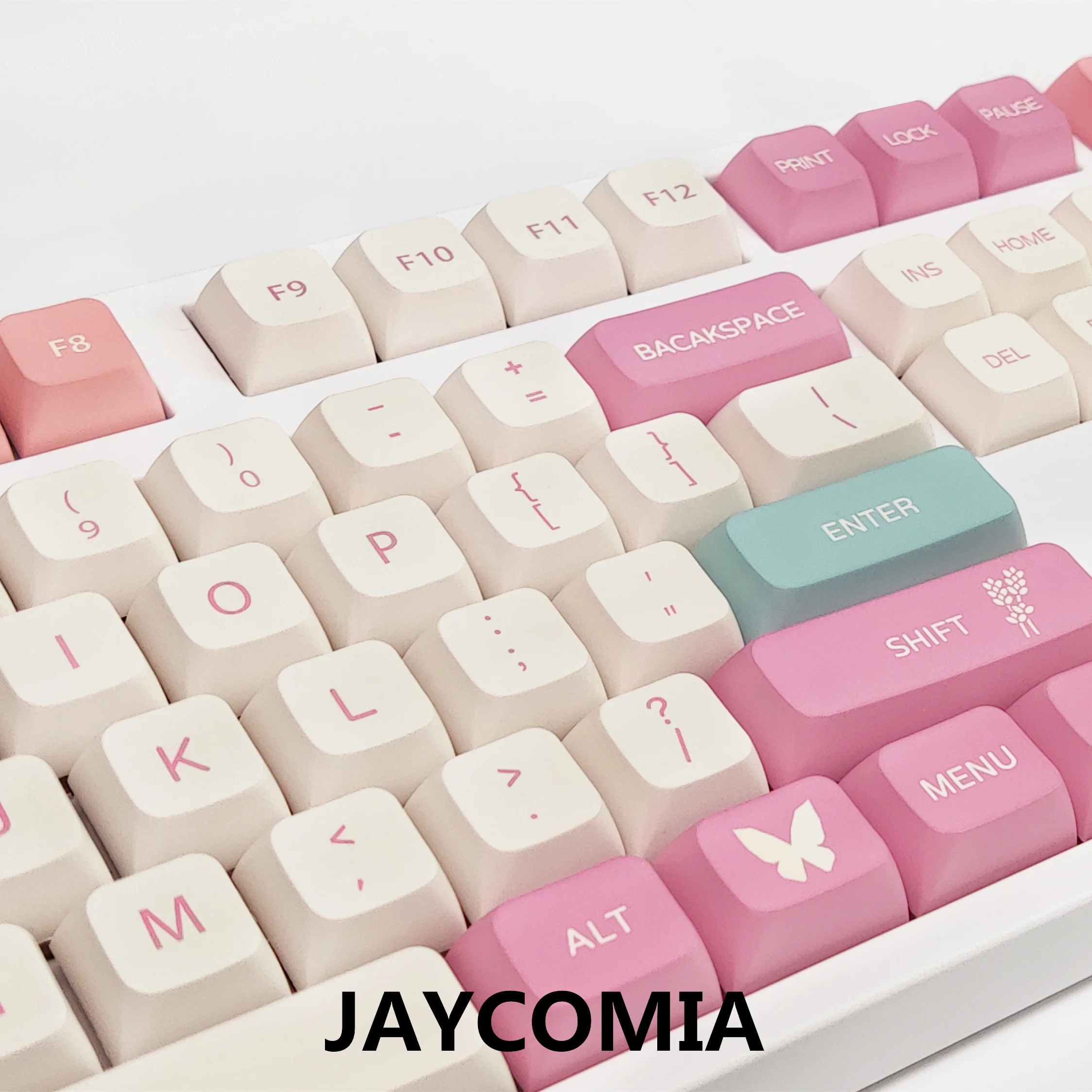 Imagem -02 - Fresco do Sol Keycaps Grupo Teclados Mecânicos Pbt 5side Dye-sub Perfil Xda Faça Você Mesmo Interruptores mx Personalizados 133 Chaves Rosa