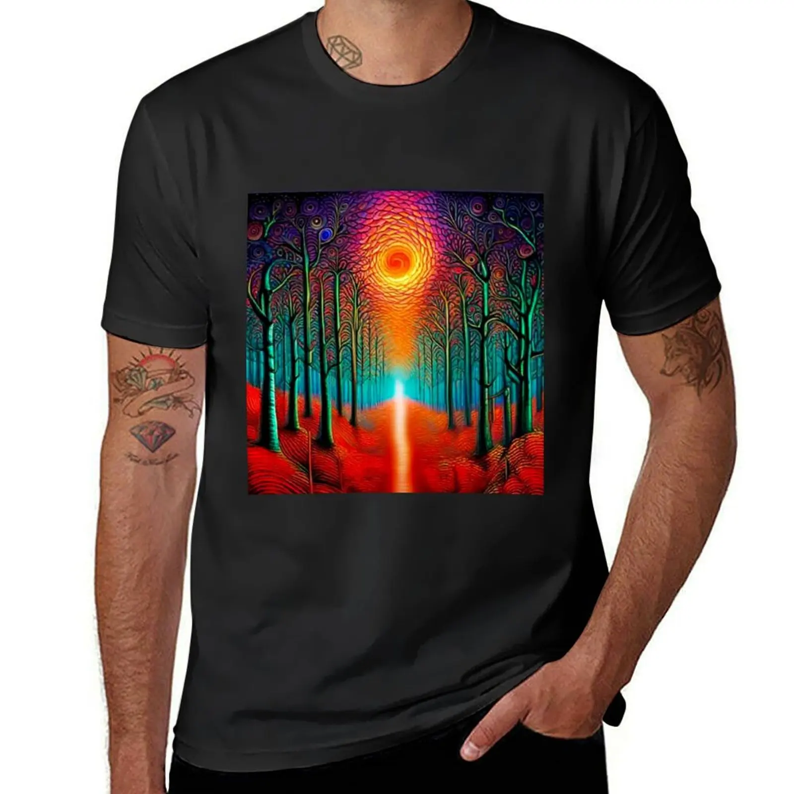 

Forest Night 2 T-Shirt oversizeds sports fans customizeds plain mens graphic t-shirts