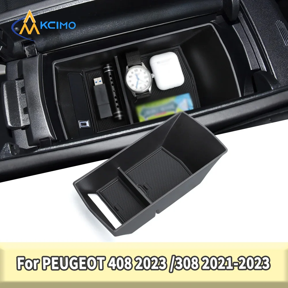 

Armrest Storage Box for PEUGEOT 408 2023 /308 2021-2023 Car Center Console Tray Stowing Tidying Auto Interior Accessories