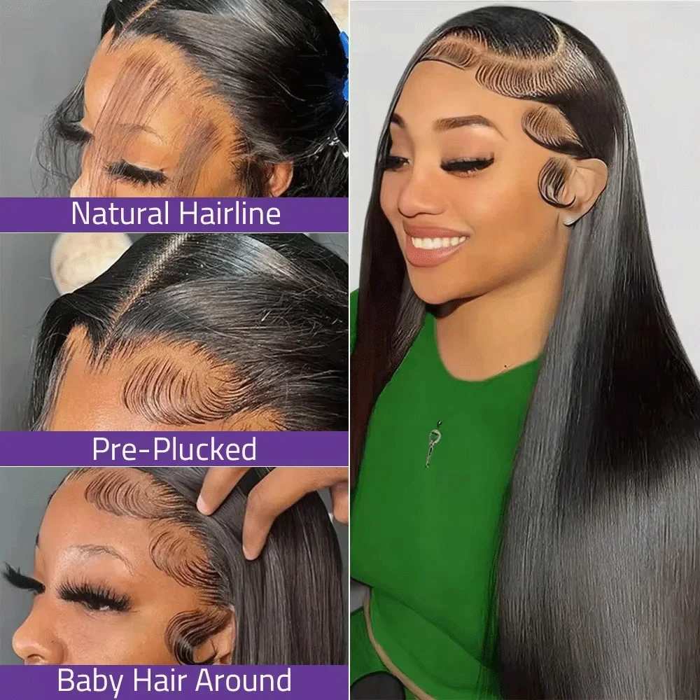 Bone Straight 360 Full HD Lace Frontal Human Hair Wig 13x6 Hd Lace Front Closure Wigs 5x5 Glueless Ready To Wear for Black Women