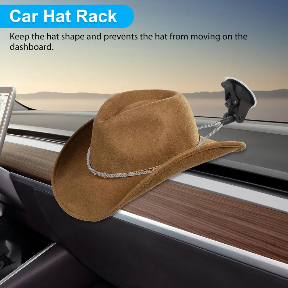 Carro Cowboy Hat Holder para SUV Carros e Caminhões, Suportes, Organizador de armazenamento, Hat Rack, Hat Shape, Ventosa