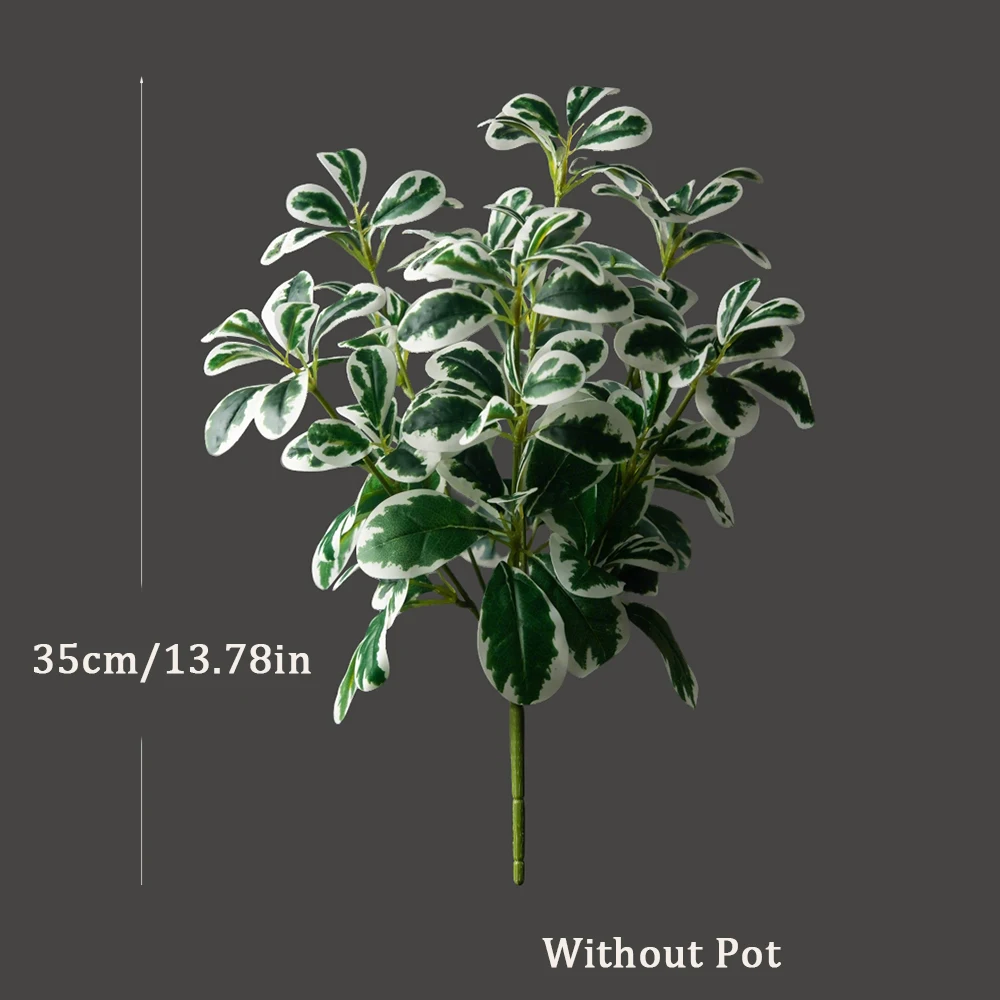 27-45cm Tropische Künstliche Palme, Künstlicher Monstera-Baumzweig, Plastik-Schefflera-Blatt, Künstliche Grüne Blätter für Haus- und Gartendekoration – Detail 12